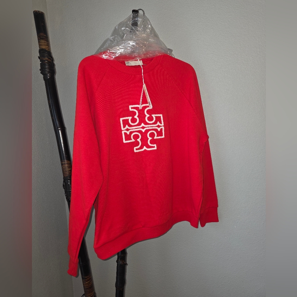 NWT Tory Burch Vibrant Orange Crewneck SOLD OUT EVERYWHERE